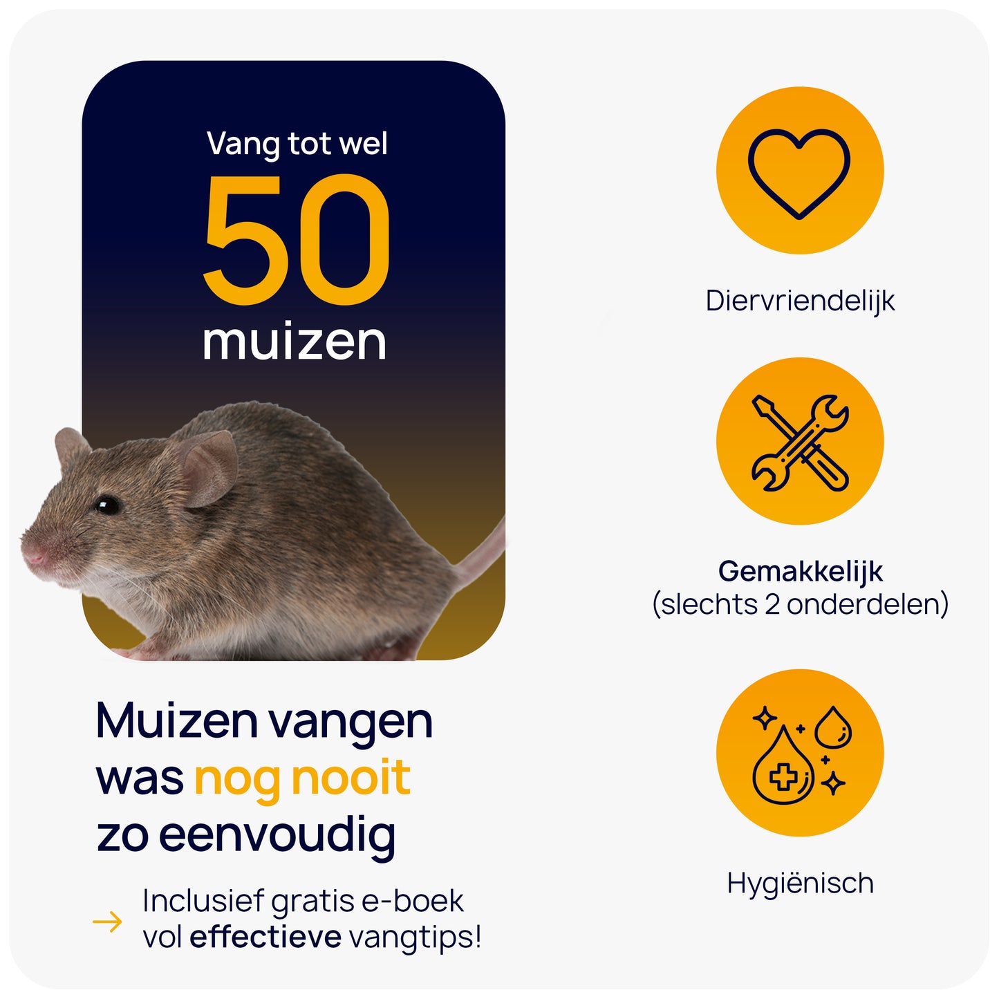 muizen vangen met emmer