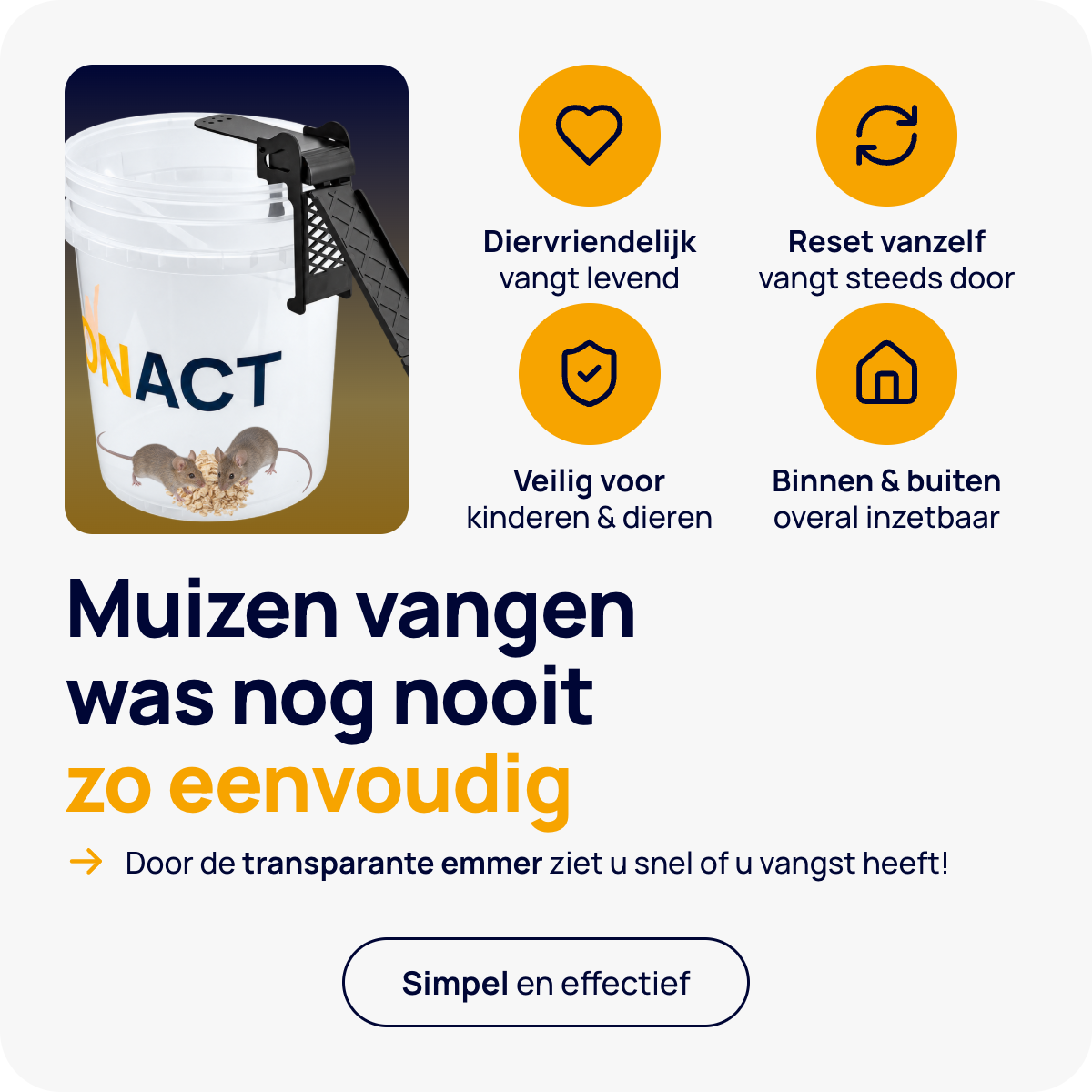 Wonact Loopplank Muizenval emmer