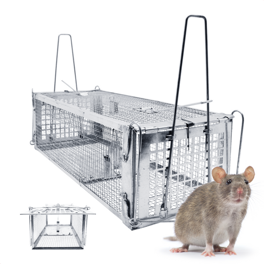 Draadval klein, zeer geschikt voor het vangen van kleine en middelgrote ratten Draadval klein, zeer geschikt voor het vangen van kleine en middelgrote ratten