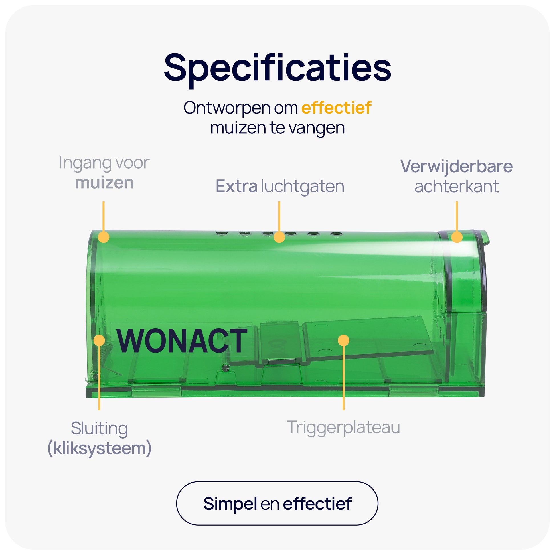 Flintronic Muizenval, 8-delige set rattenvallen met klapsluiting Flintronic Muizenval, 8-delige set rattenvallen met klapsluiting