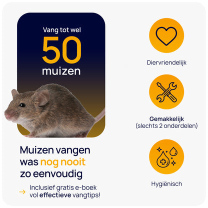 muizen vangen met emmer