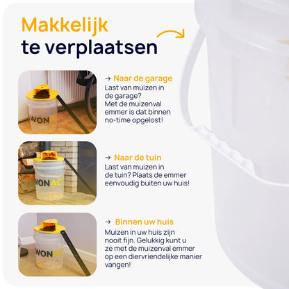 emmer voor bij muizenval emmer